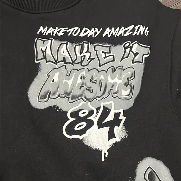 Zara Kids Black and Gray Matching Set - Picture 2 of 4